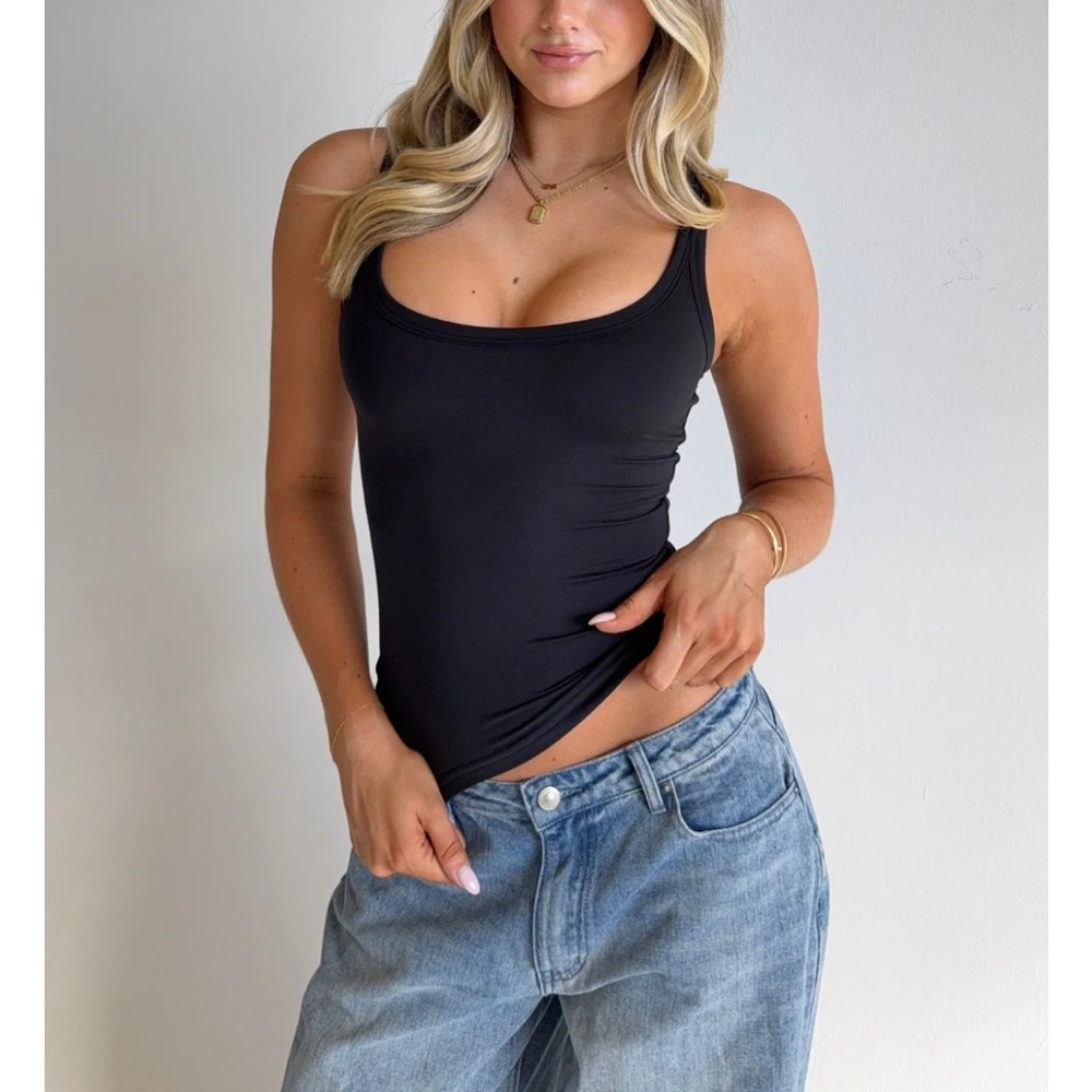 All For Mimi Black Tank Top